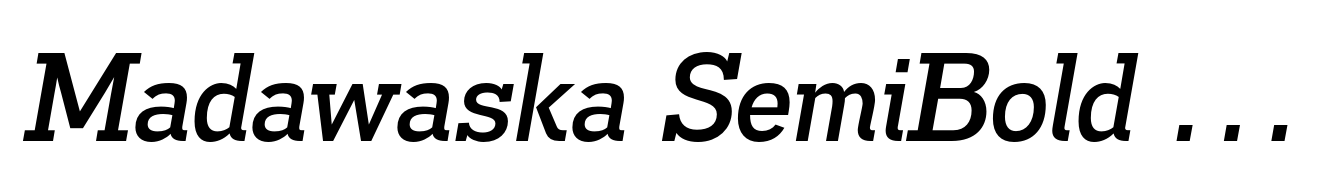 Madawaska SemiBold Italic